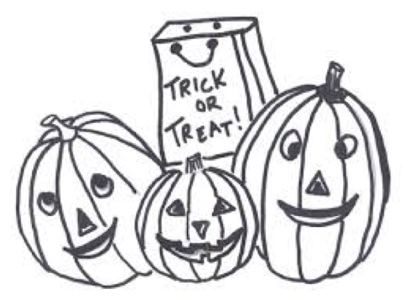 593x432 Trick Or Treat Coloring Page Coloring Book
