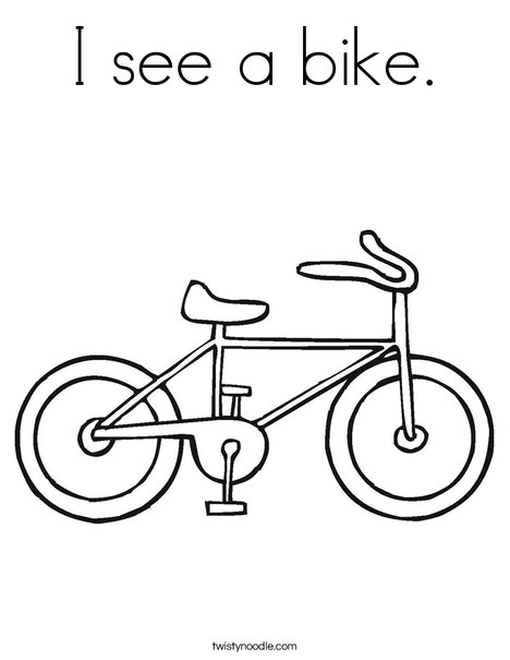 468x605 I See A Bike Coloring Page