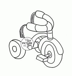 236x250 Kids Bicycle Coloring Page For Toddlers, Transportation Coloring