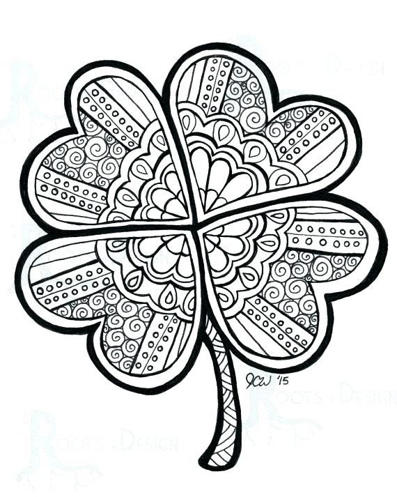 570x713 Shamrocks Coloring Pages Shamrock Trinity Coloring Page Shamrocks