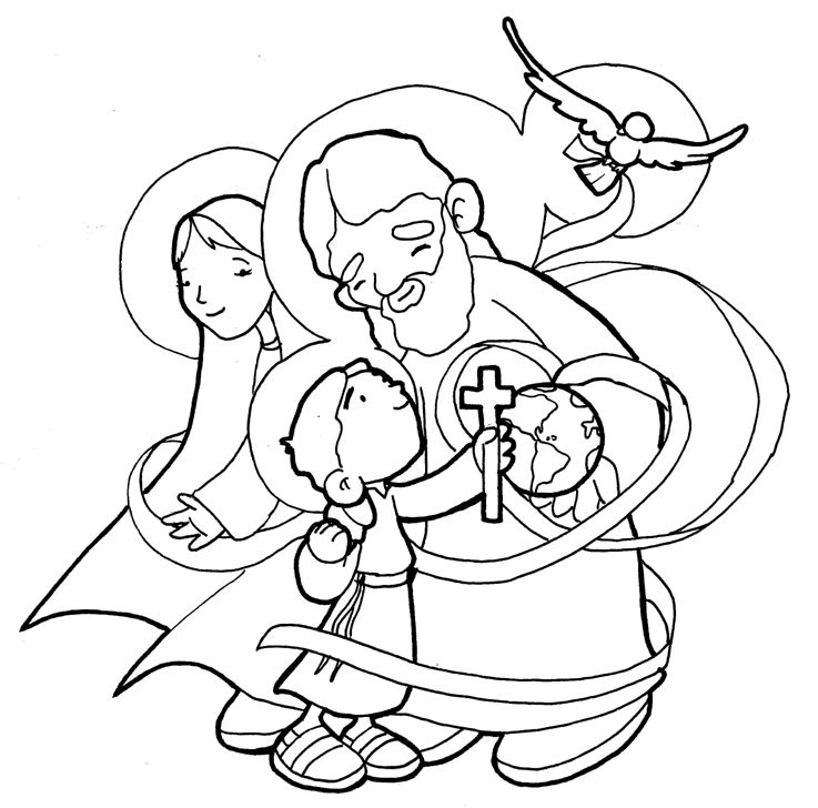 737x728 Holy Family Trinity Coloring Page Ccd Holy