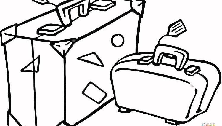 750x425 Travel Coloring Pages Suitcase To Travel Coloring Page