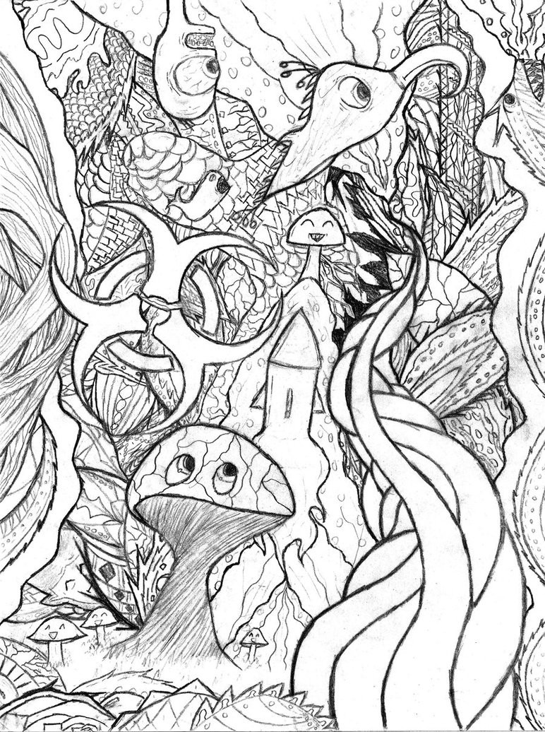 772x1036 Psychedelic Coloring Pages To Download And Print For Adult