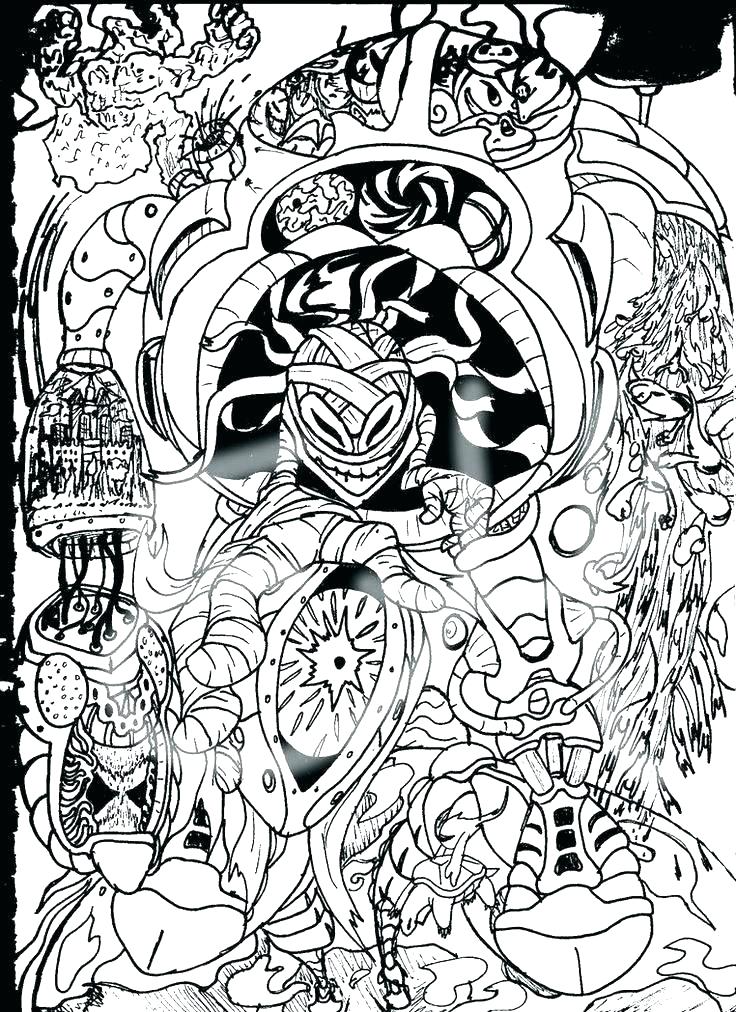 736x1012 Coloring Trippy Mushroom Coloring Pages Mu Magic Psychedelic