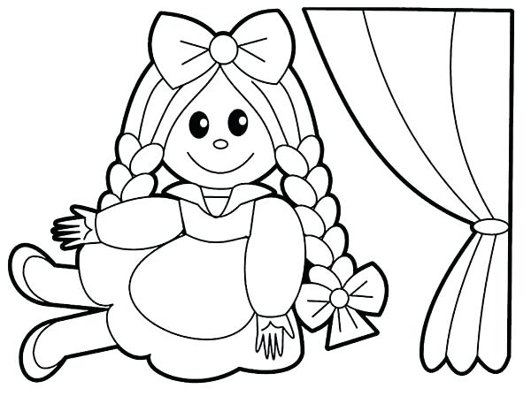 600x457 Doll Coloring Lovely Doll Toys For Girls Coloring Pages Monster