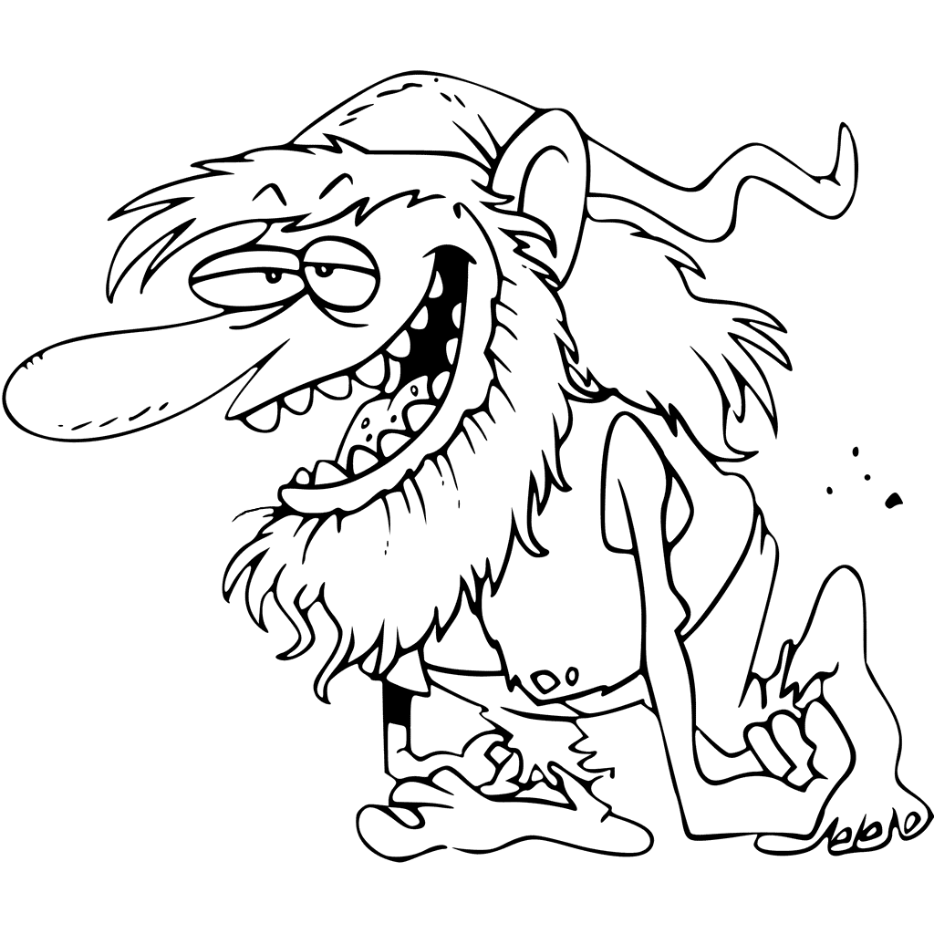 1024x1024 Cartoon Troll Face Coloring Pages