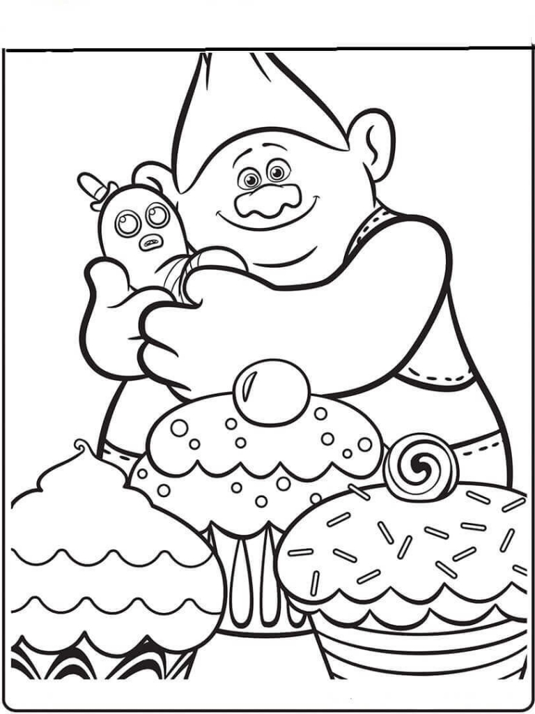 768x1024 Printable Trolls Movie Coloring Pages