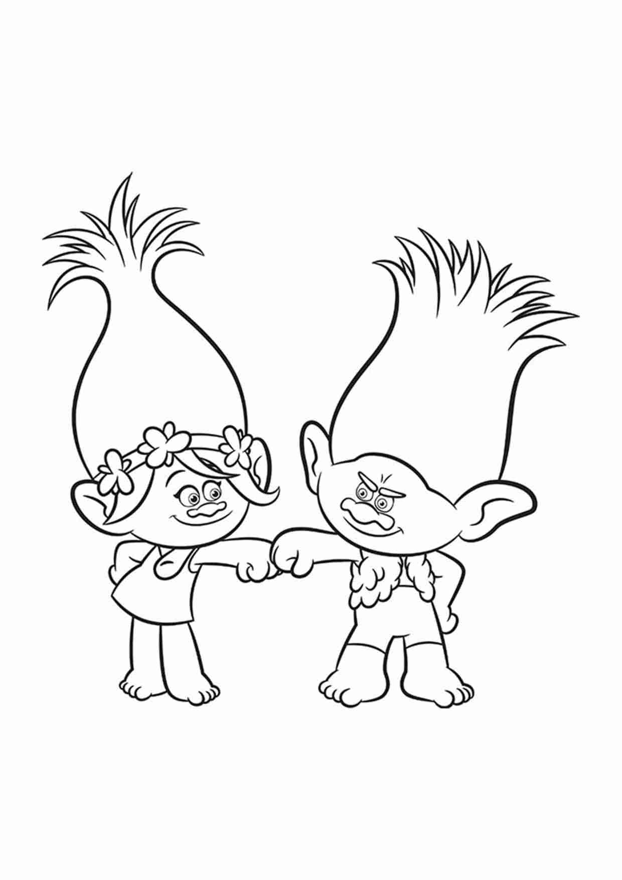 1240x1754 Trolls Coloring Pages Free Printable With Branch Troll Page