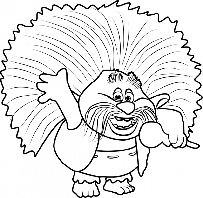 842x821 Printable Trolls Movie Coloring Pages