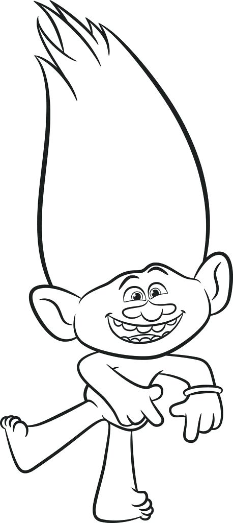 458x1024 Trolls Coloring Pages Branch Also Coloring Sheets Printable