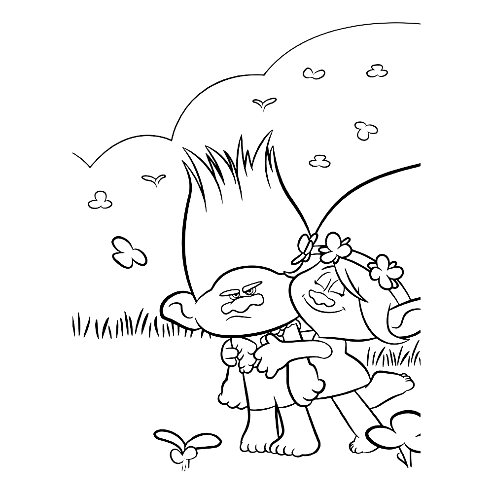1000x1000 Unique Trolls Coloring Pages Branch And Poppy Design Great Unusual