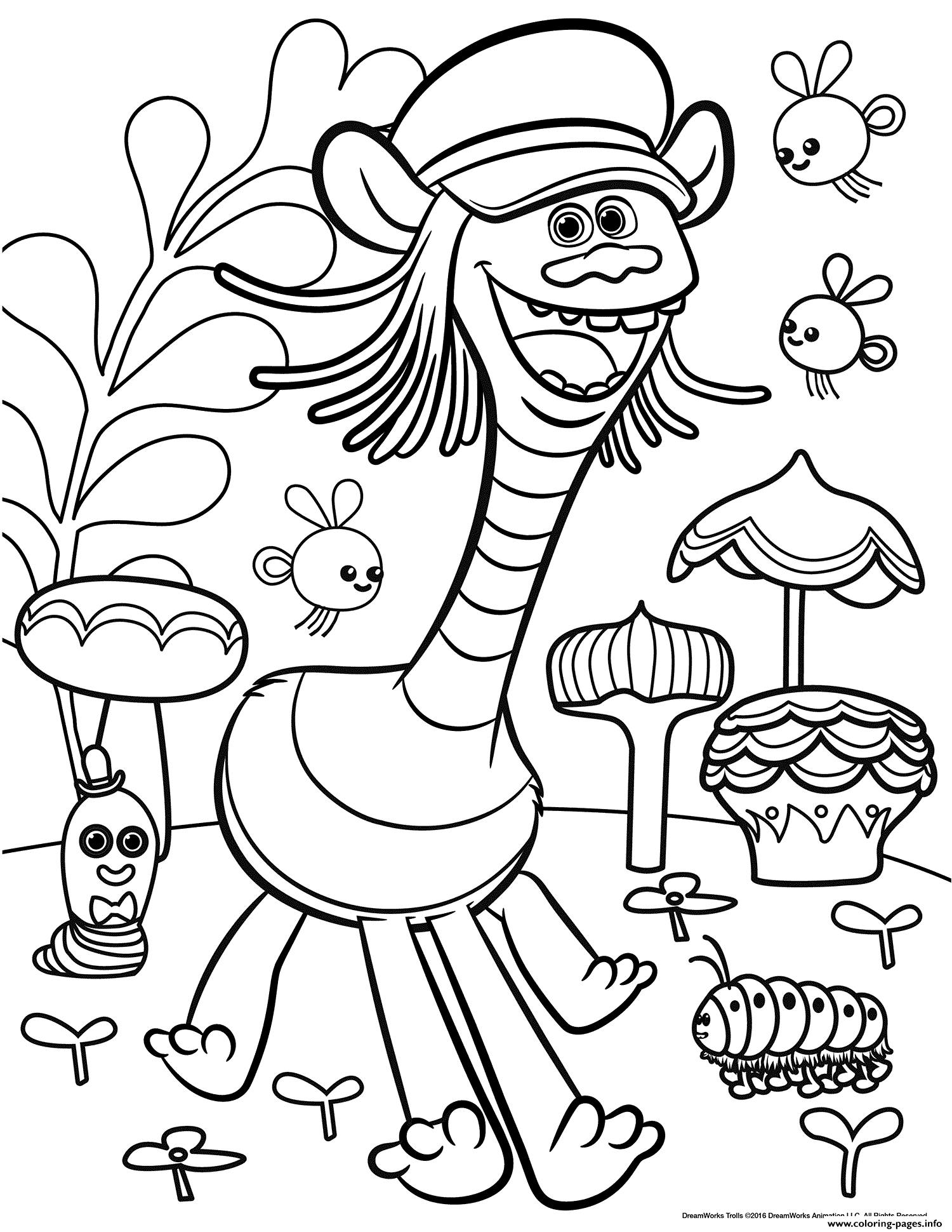 1500x1940 Print Trolls Movie Color Troll Coloring Pages Kolorowanki