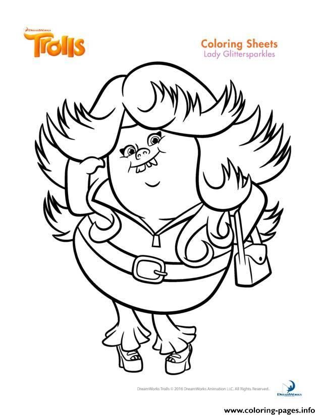 640x828 Print Lady Glittersparkles Trolls Coloring Pages Print Lady