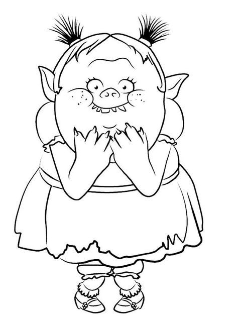 474x637 Coloring Page Trolls Bridget Coloring Pages Troll