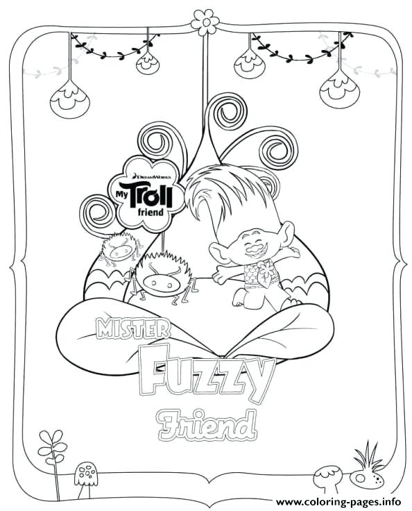 594x736 Trolls Coloring Page Free Also Trolls Fuzzy Coloring Pages