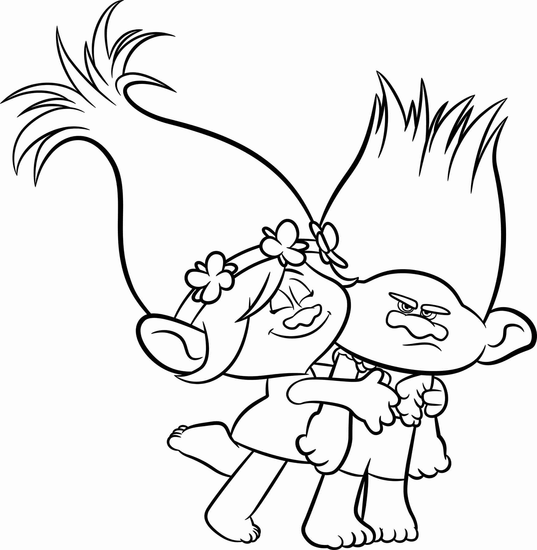 1750x1792 Trolls Coloring Pages Poppy