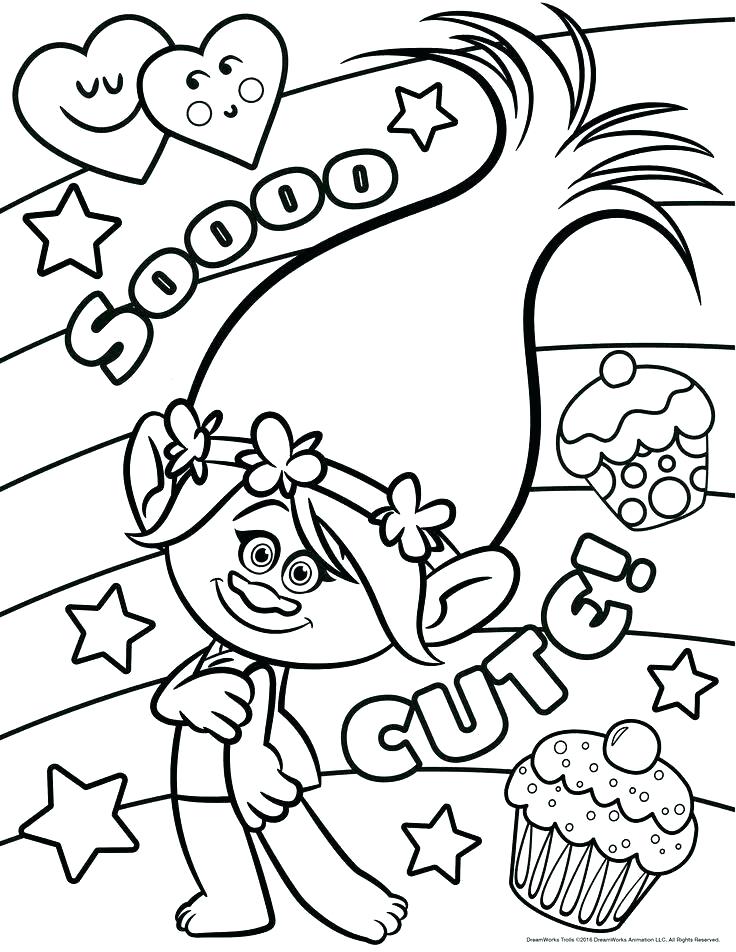 736x952 Trolls Coloring Pages Printable