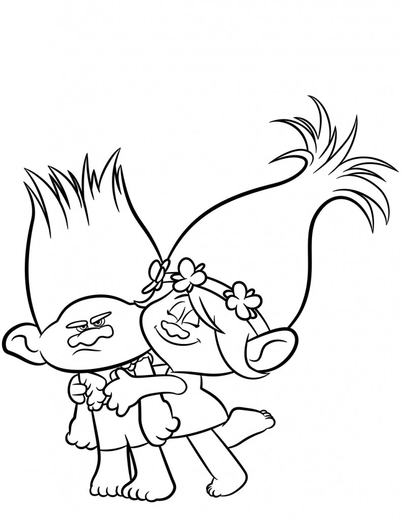 791x1024 Printable Trolls Movie Coloring Pages Incredible Poppy Page