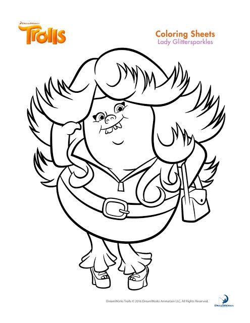 495x640 Trolls Movie Coloring Page Adult Coloring