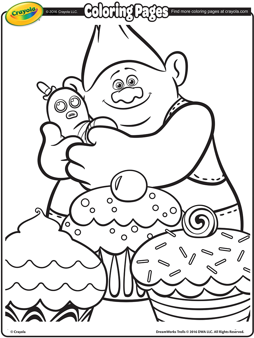 810x1080 Trolls Movie Coloring Page Biggie