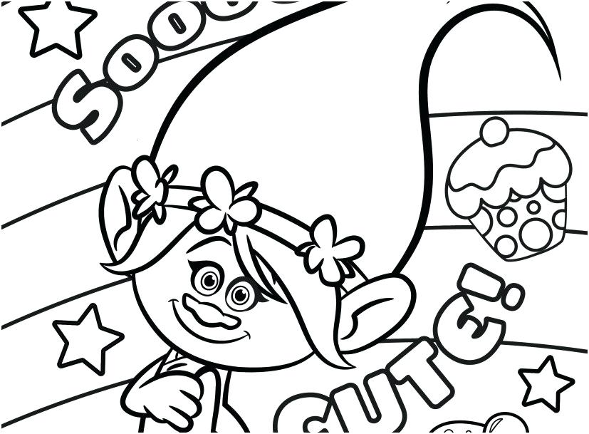 827x609 Trolls Coloring Pages