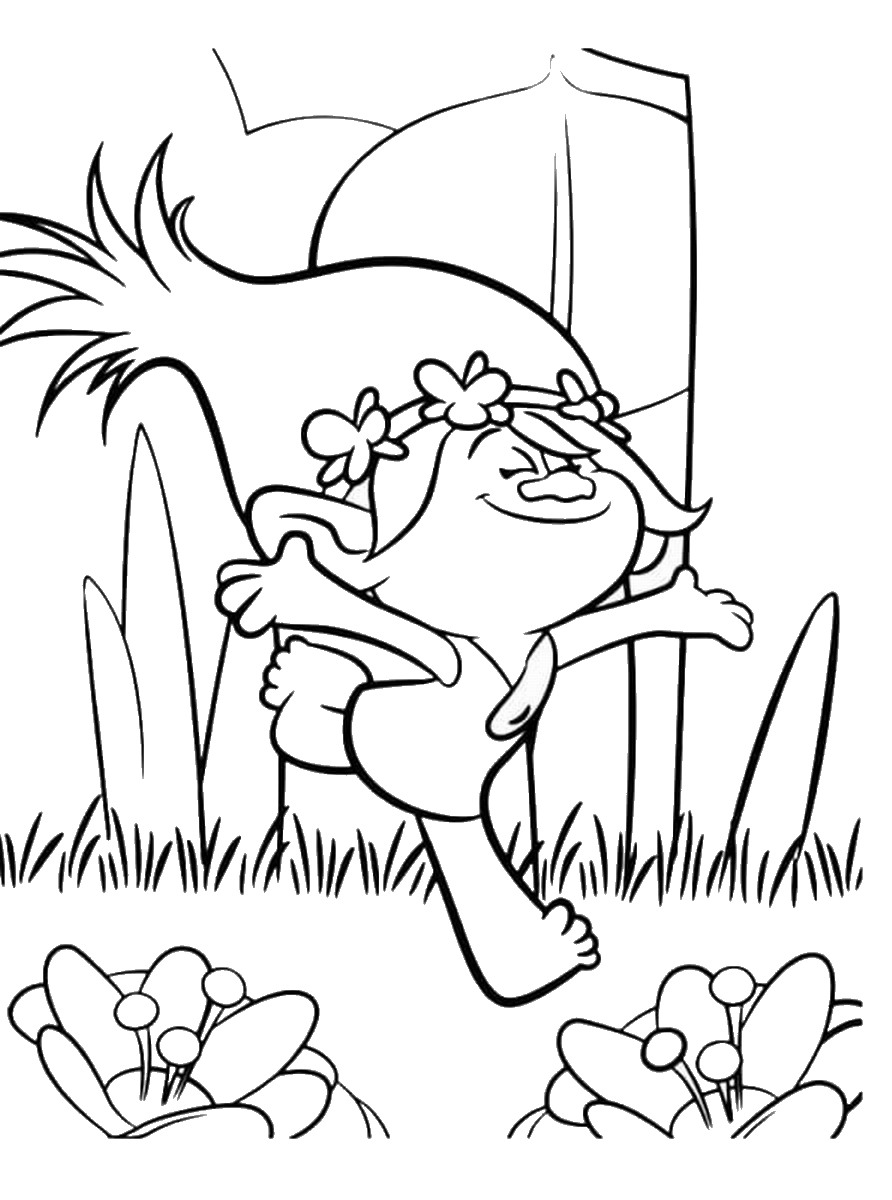 892x1200 Trolls Holiday Movie Coloring Pages