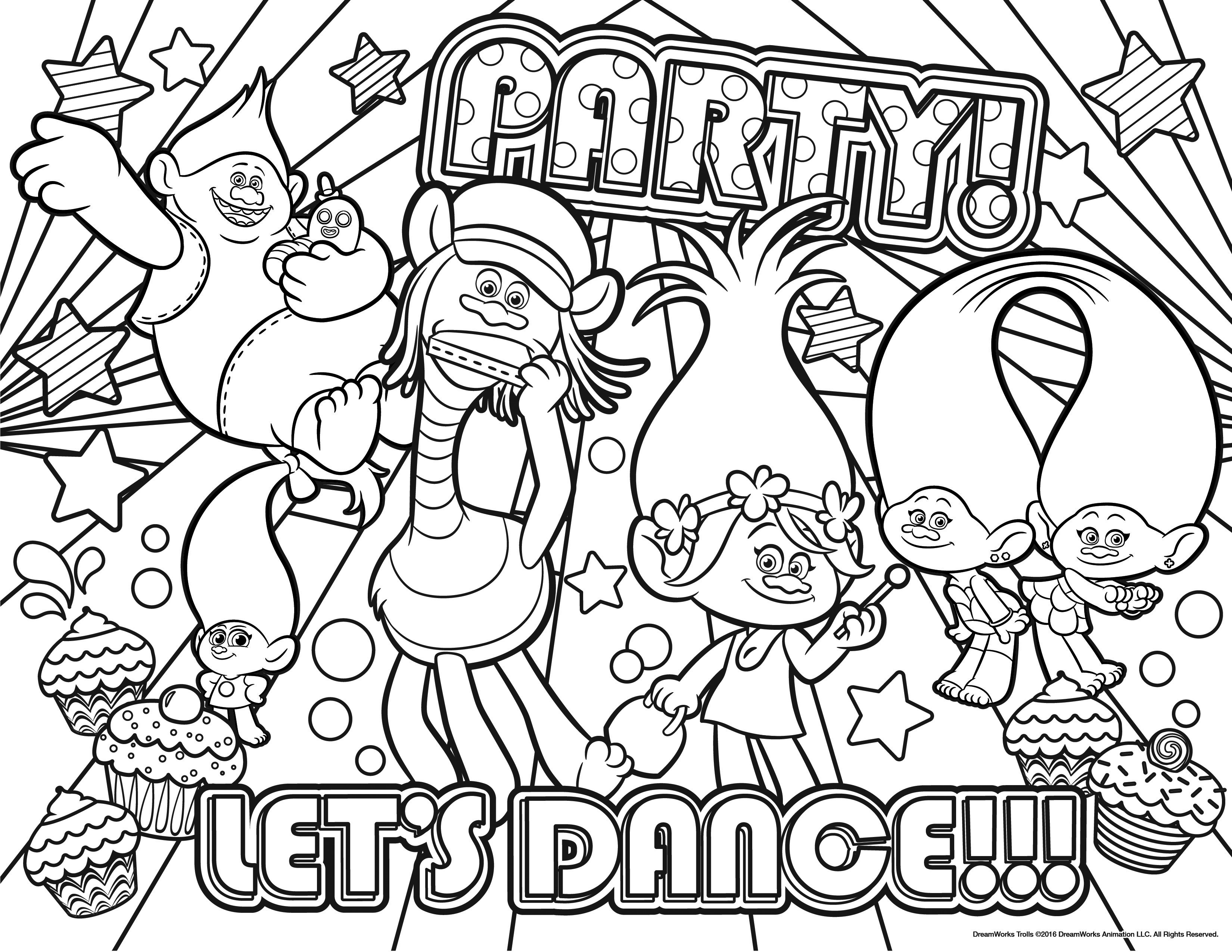3300x2550 Trolls Coloringpage Kolorowanki
