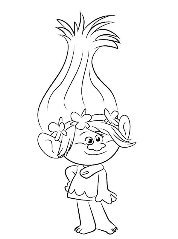 595x800 Dreamworks Trolls Coloring Pages