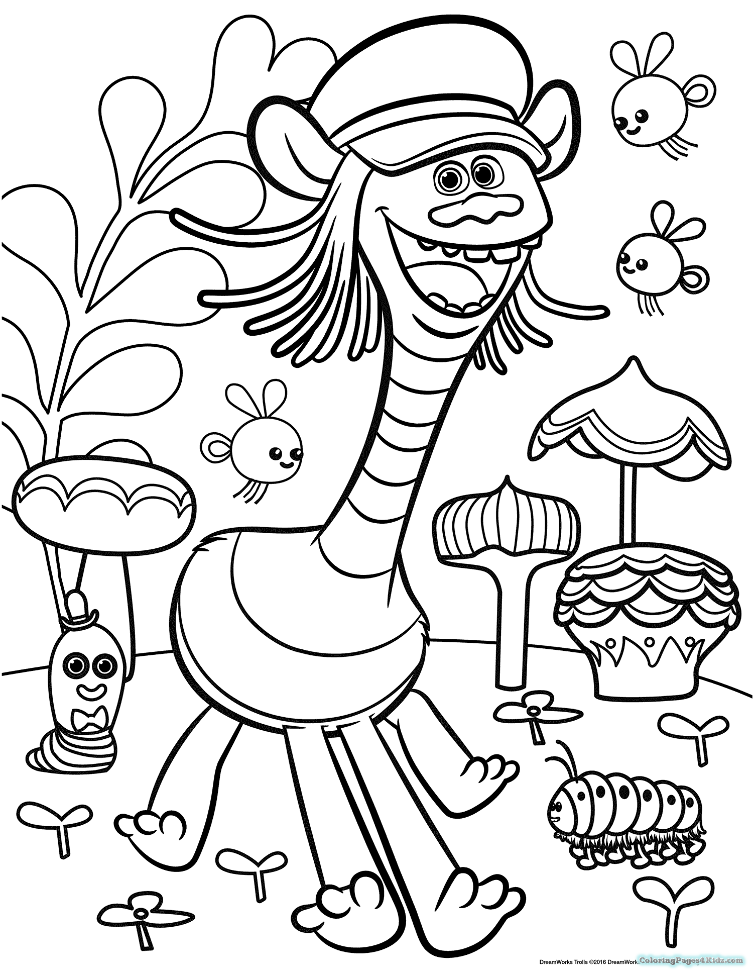 1500x1940 Dreamworks Trolls Printable Coloring Pages Coloring Pages For Kids