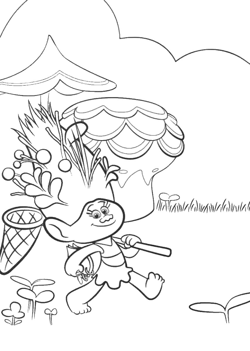 855x1200 Trolls Holiday Movie Coloring Pages