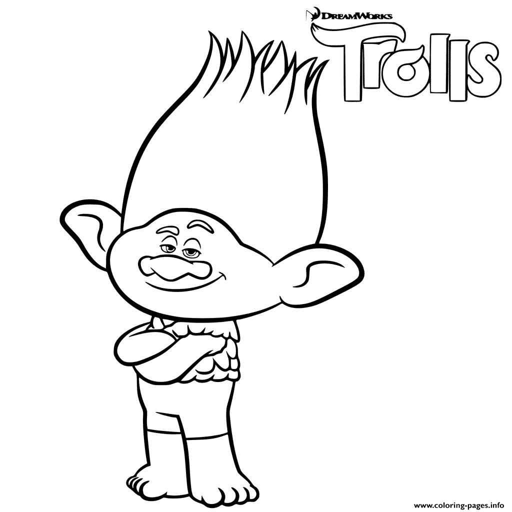 1024x1024 Coloring Branch Trolls Printable Coloring Pages Book