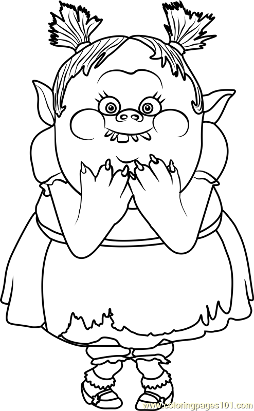494x800 Bridget From Trolls Coloring Page
