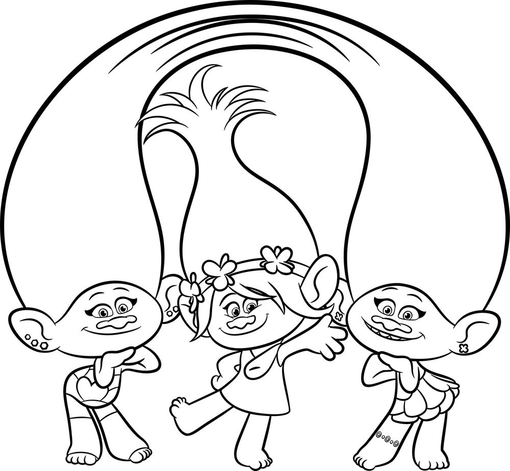 1000x923 Trolls Movie Coloring Pages Best For Kids Tearing Page Acpra