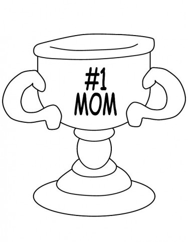 375x483 Number Mom Trophy Coloring Pages Free Coloring Pages