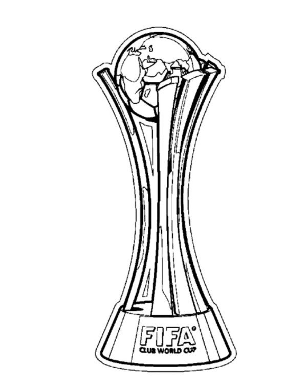 600x757 World Cup Trophy Soccer Coloring Pages