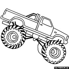 236x236 Monster Trucks Kids Coloring Pages And Free Colouring Pictures