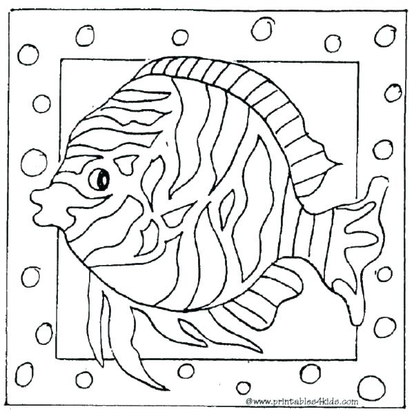 600x600 Tropical Coloring Pages Fish Coloring Sheets Kids Coloring