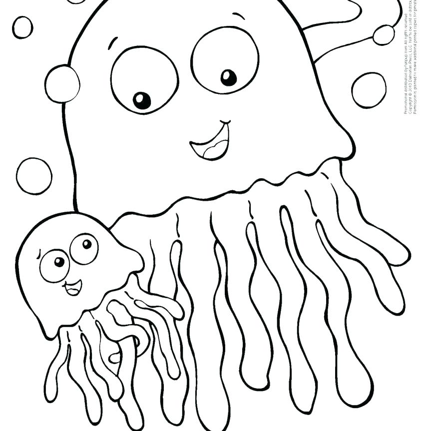 863x863 Tropical Fish Coloring Pages Jelly Fish Coloring Page Jellyfish