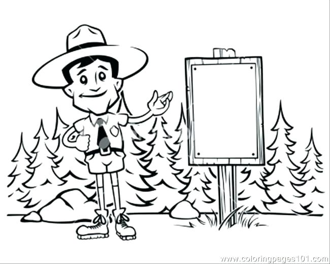 650x520 Coloring Tropical Rainforest Coloring Pages Forest Ranger Black