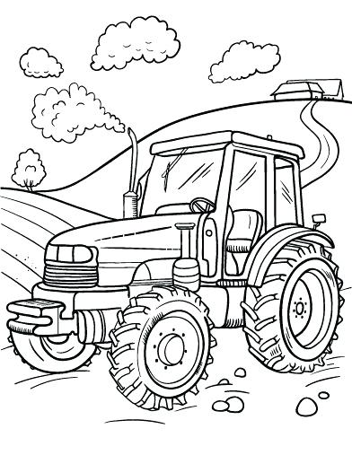 392x507 Tractor Coloring Pages Drawn Tractor Coloring Book Semi Truck