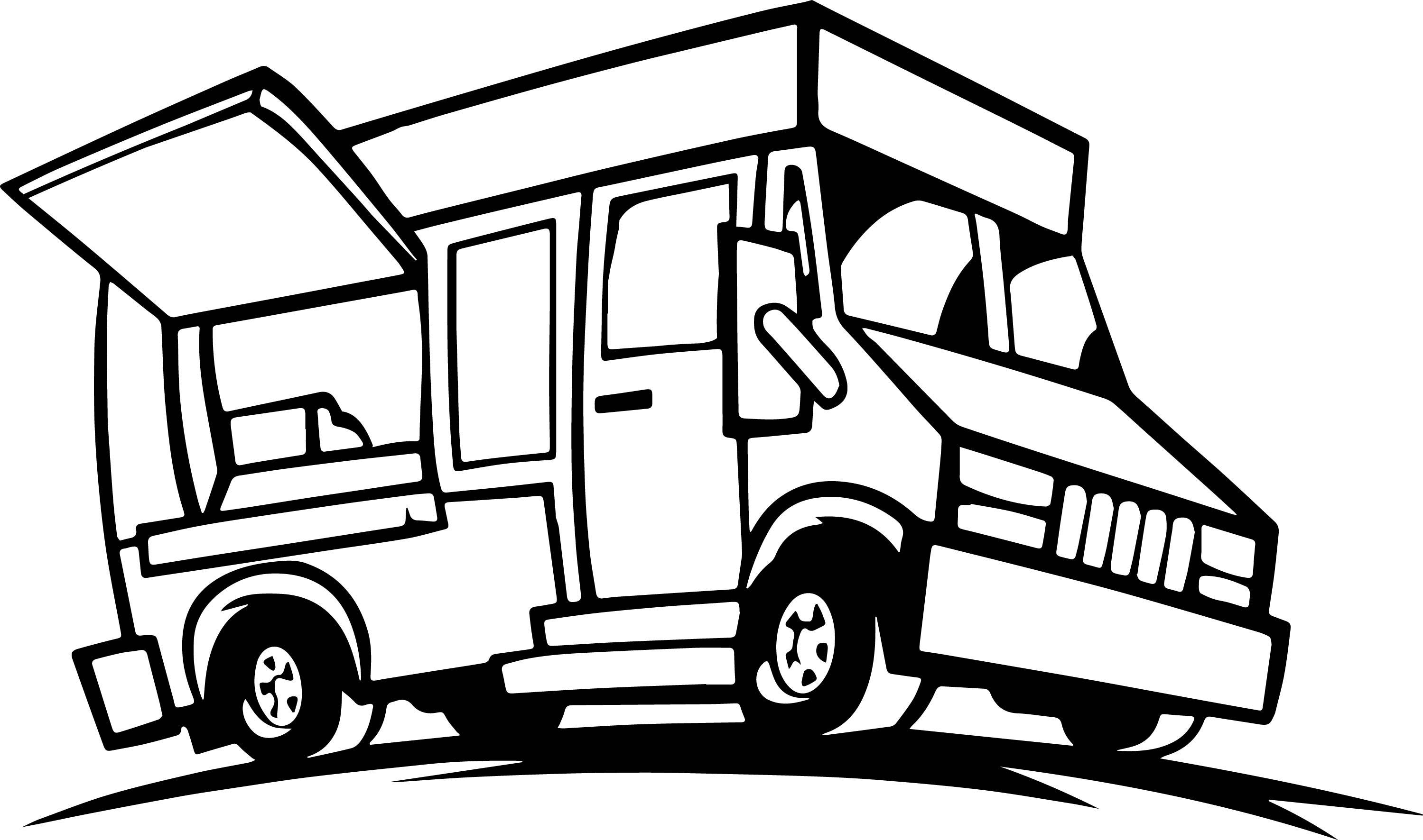 2999x1772 Awesome Truck Coloring Pages Transportation Printable