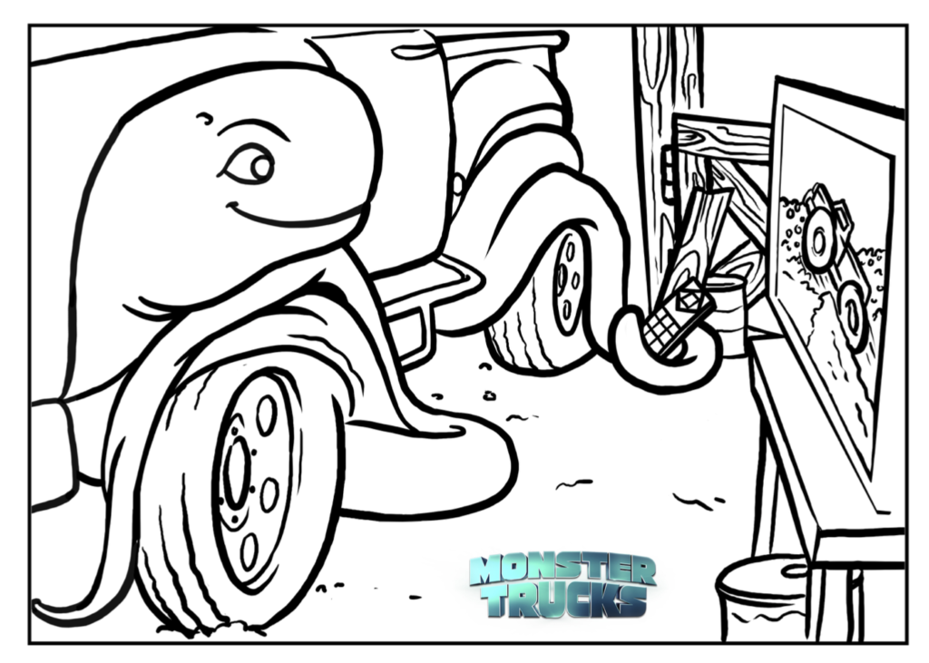 1024x731 Free Monster Trucks Coloring Pages Activity Sheets