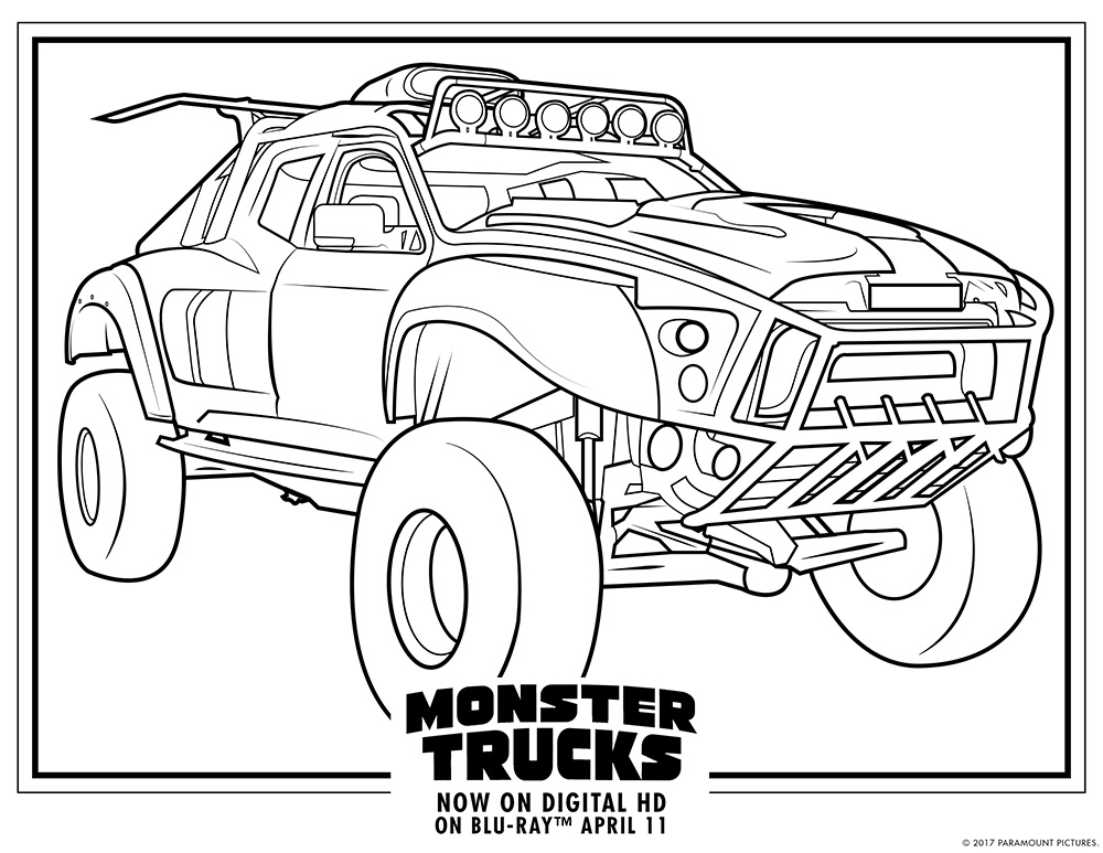 1000x773 Majestic Monster Jam Printable Coloring Pages Truck Trucks
