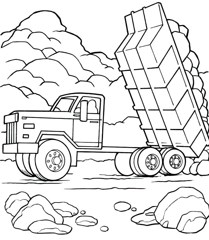 700x806 Tow Truck Coloring Book