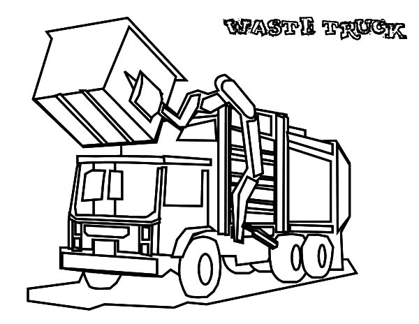 600x464 Bold Idea Garbage Truck Coloring Page Good Dump Pages In Line