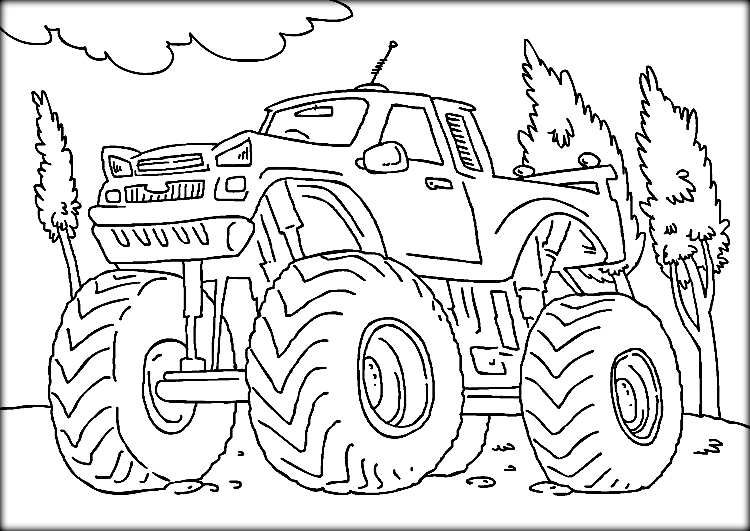 750x531 Monster Truck Coloring Pages For Adults