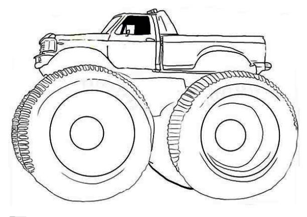 612x433 Drawing Monster Truck Coloring Pages With Kids