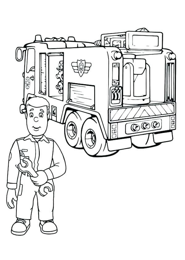 Truck Driver Coloring Pages at GetDrawings | Free download