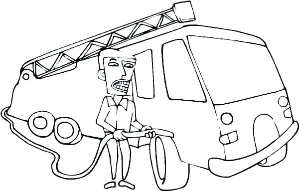 600x383 Fireman Hat Coloring Page Fire Fighter Coloring Page Firefighter
