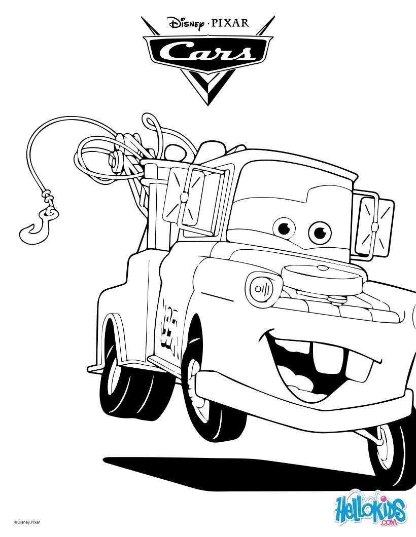 820x1060 Awesome Tow Truck And Driver Coloring Page For Toddlers